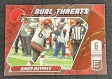 2021 Panini Elite BAKER MAYFIELD #DT8 PINK Bucs Browns DUAL THREATS