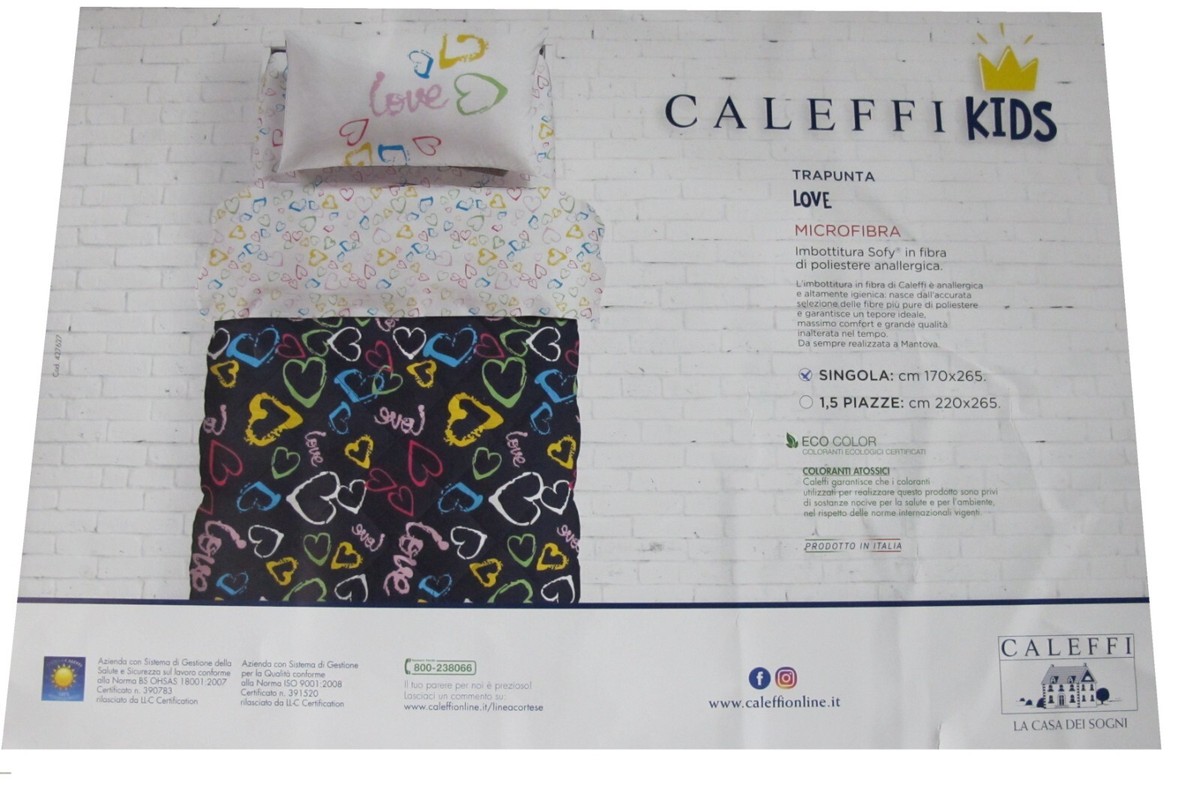 Caleffi S.p.A. Modern trapunta in microfibra singolo