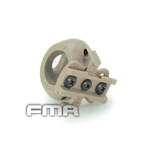 FMA Single Clamp For 1" Flashlight FAST Helmet Rails Accessories Airsoft Hunting - Picture 8 of 14