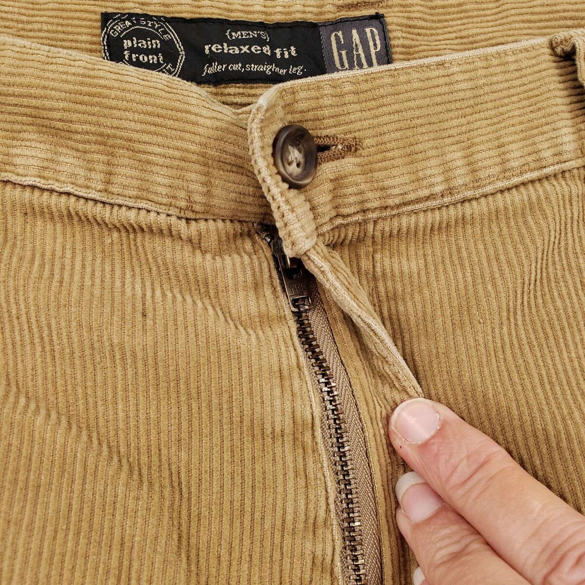 Vintage Gap Pants Men 38x30 Khaki Relaxed Fit Faller Cut Vintage Gap Pants Men 38x30 Khaki Relaxed Fit Faller Cut