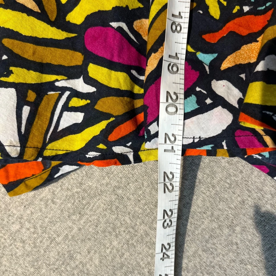 Falda envolvente Odille Anthropologie para mujer talla 6 colorida estampado floral algodón Foto 4 de 4