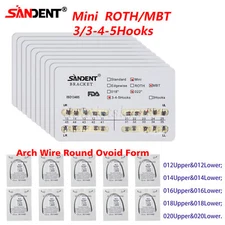 10Packs Dental Orthodontics Brackets Braces /Supper Elastic Niti Round Arch Wire