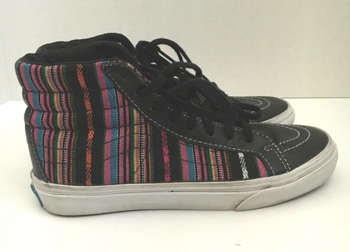 multicolored high top vans