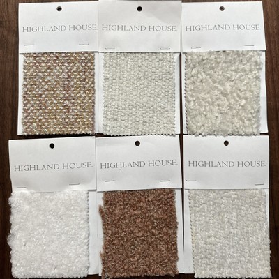 HIGHLAND HOUSE Random Sample Remnant Fabric SoftTexture Quilt Square - LOT of 6