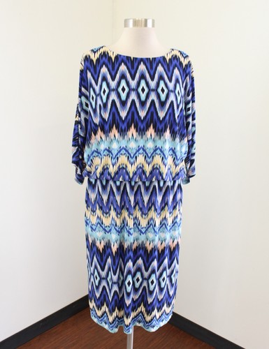 Chico's Geometric Ikat Tie Dye Cold 