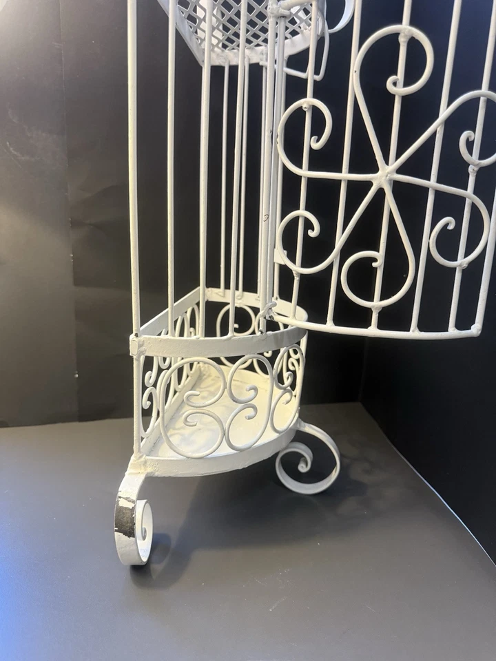 Jaula para pájaros romántica Shabby Chic estilo granja o caprichosa foto de boda utilería o disco Foto 3 de 4