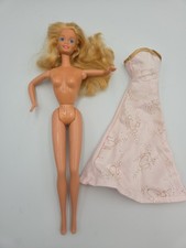 WORKS 1985 Magic Moves Barbie Doll Nude With Dress Moving Arms