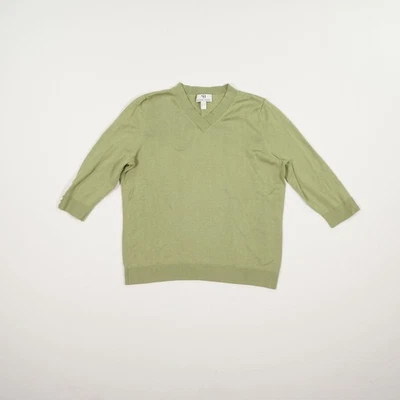 PETER HAHN Damen Pullover Gr. 44 hellgrün 3/4 Arm Sommer Pulli Seide Baumwolle - Bild 1 von 4