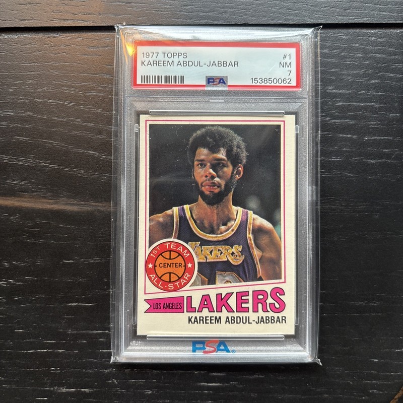 1977 Topps Kareem Abdul-Jabbar #1 Lakers HOF PSA 7