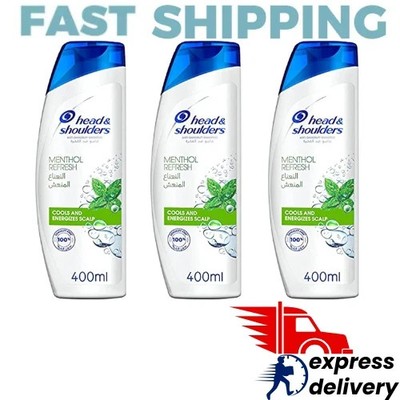 3X  Head & Shoulders Menthol Refresh Anti-Dandruff Shampoo with Menthol 400 ml