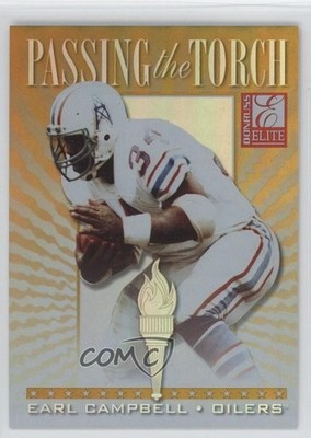 1999 Donruss Elite Passing the Torch Earl Campbell Ricky Williams Rookie RC 4xt