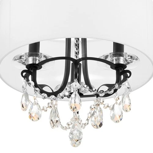 Crystorama Lighting Group 6623-CL-MWP Othello 3 Light 15"W - Black - Picture 3 of 12