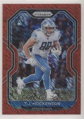 2020 Panini Prizm FOTL FOTL Red Shimmer Prizm 23/35 TJ Hockenson #201 ow1