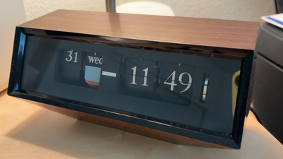 COPAL／コパル キャスロン／CASLON 401 グレー系 掛時計 Vintage Copal Caslon 602 Flip Clock Alarm Clock – Japan – Tested