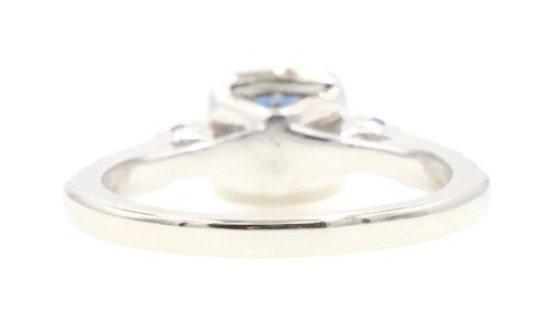 Anillo Vera Wang Love Collection 1,0 quilates zafiro azul y diamantes redondos oro 14 quilates - Imagen 5 de 14