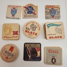 Draft Beer Coasters Vintage 1960's Lot Of 80-85 Blatz Old Style Miller Michelob