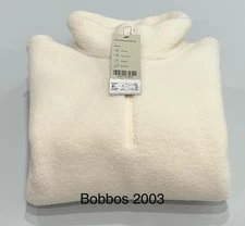 Sweaty Betty Women's Plush Textured Half Zip Top, Studio White, Size M-8