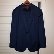 Hugo Boss Navy Reda Suit Jacket Pants 44R Wool Extra Slim