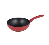 Michelino Nora Wokpfanne ø28 Cm - Induktionsgeeignet & Antihaftbeschichtet, Rot