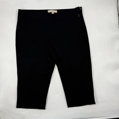 Banana Republic Pants Womens 4 Black Capri Ponte Slim Stretch Pockets Zip