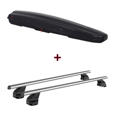 Dachbox G3 Arjes 280 + Dachträger Menabo Omega Alu für Lancia Musa Typ 350 neu