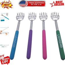 4-Pack Telescoping Bear Claw Back Scratchers - Portable Hand Massager Set