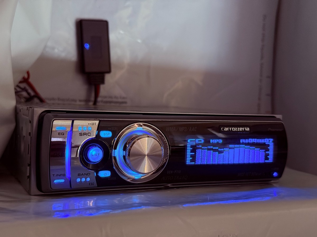 Pioneer DEH-P710 CD Head Unit JDM Car Audio w/ External Bluetooth