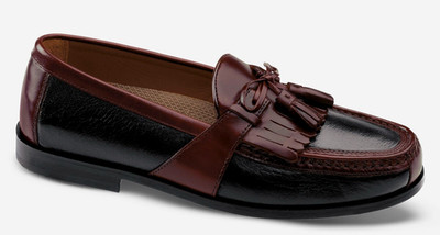 JOHNSTON & MURPHY Aragon II Kiltie Tassel Loafers Shoes Black Brown Sz 10 M NEW