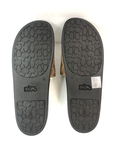 Coach Sport Slide In Signature Canvas Braun Herren Schuhe Größe 12 D G4153 Neu - Bild 2 von 4