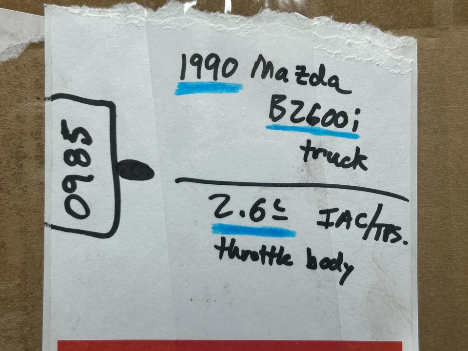 Mazda B2600 B2600i 1990-1993 2,6 L - CUERPO DEL ACELERADOR - TPS IAC IACV admisión de aire ralentí Foto 2 de 4