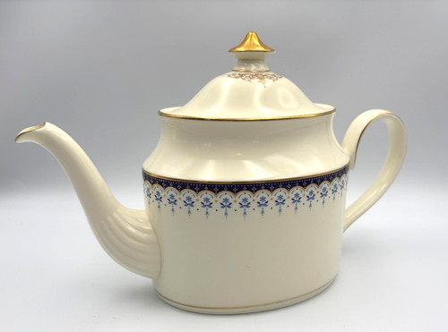 Minton Consort Teapot & Lid Fine Bone China Cobalt Blue Gold England 1.75pt 5310