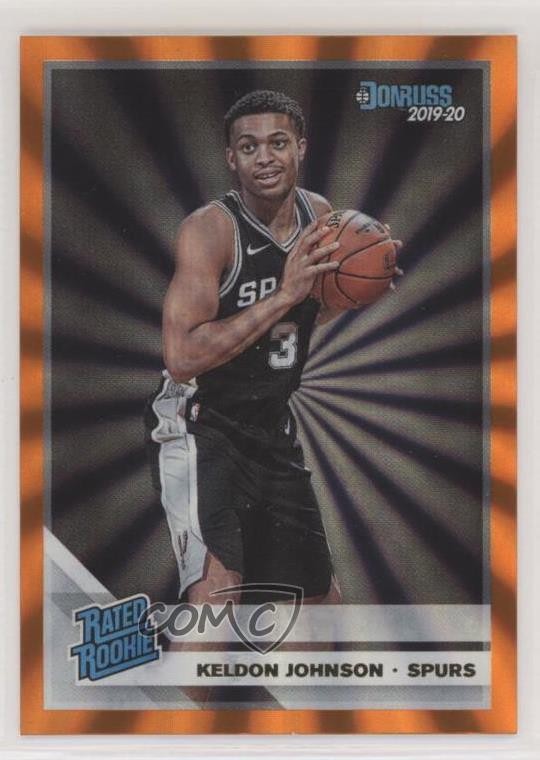 2019-20 Panini Donruss Rated Rookie Holo Orange Laser Keldon Johnson #227 1sr