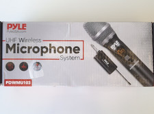 PYLE Portable UHF Wireless Microphone System - Professional Battery Operated B2