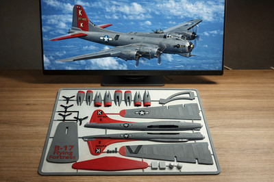 3D Printed B-17 Flying Fortress Model Kit WWII Bomber Aircraft DIY Display Build