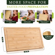 Large Chopping Board Organic Bamboo Cutting Boards With Non Slip & juice Groove