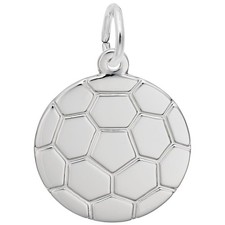 Sterling Silver Flat Soccer Ball Charm