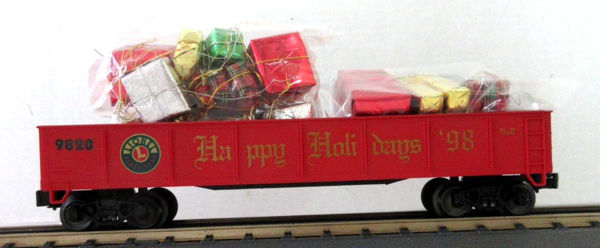 LIONEL 19438 CHRISTMAS STANDARD 'O' GONDOLA W/PACKAGES MIB for