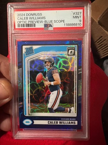 2024 Panini Donruss - Rated Rc Caleb Williams Optic Preview Blue Scope psa 9