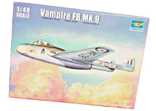 Vampire FB MK 9 Aircraft Model by Trumpeter 1/48 No 02875 New In Box