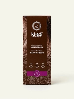 Khadi Pflanzenhaarfarbe 100g - Mittelbraun