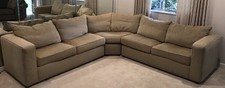 Norwalk Brand Used 3 Piece Taupe Fabric Sectional Sofa LOCAL PICKUP TAMPA, FL