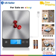 Digital Kitchen Scale Stainless Steel 33lb Precise Baking Cooking Tare