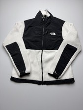 The North Face Fleece Jacket Womens Small White Black Full Zip Outdoor Warm