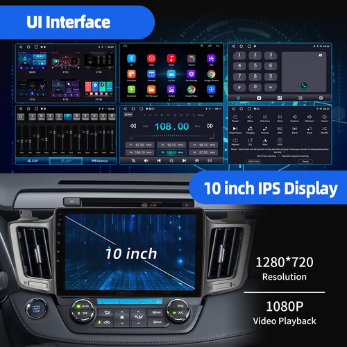 Apple Carplay Car Stereo Radio Android 14 WiFi For 13-2018 Toyota RAV4 JBL Audio - Picture 6 of 12
