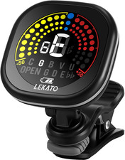 Guitar Tuner Rechargeable, Chromatic Tuner Clip on for Guitar, Bass