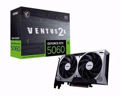 Nvidia Grafikkarte, MSI GeForce RTX 5060 8G Ventus 2X OC 8GB GDDR7 3xDP - 1xHDMI