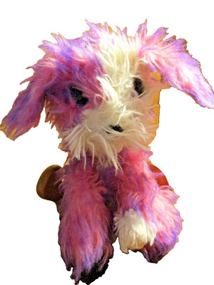2018 'Moose Toys' Plush Pink-White-Purple Scruffy Dog Puppy 8'' Stuff Animal  128