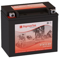SigmasTek STX12-BS Powersports Battery for Suzuki 650CC DL650 V-Strom, 2004-2017