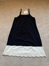 Altar’d state Black Slip On dress size medium M with lace Bottom