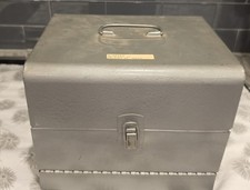 Vintage 8mm Empty Film Reel Lot w/ Avon Metal Carrying Case Kodak Eastman Movie